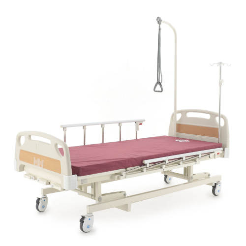 Кровать механическая Med-Mos E-31 (ММ-3014Н-00) (3 функции) с ростоматом и полкой фото 4