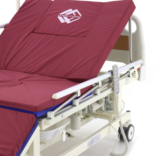 Кровать электрическая Med-Mos DB-11А (МЕ-5218Н-12) с боковым переворачиванием, туалетным устройством и функцией «кардиокресло» и регулировкой высоты фото 5