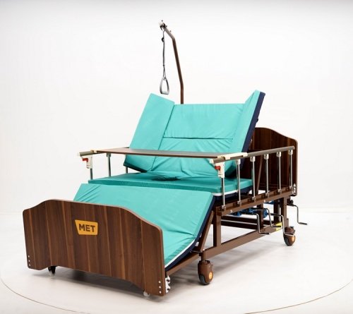 MET REMEKS XL 17003 Механическая кровать для лежачих больных с переворотом, туалетом и кардиокреслом фото 2