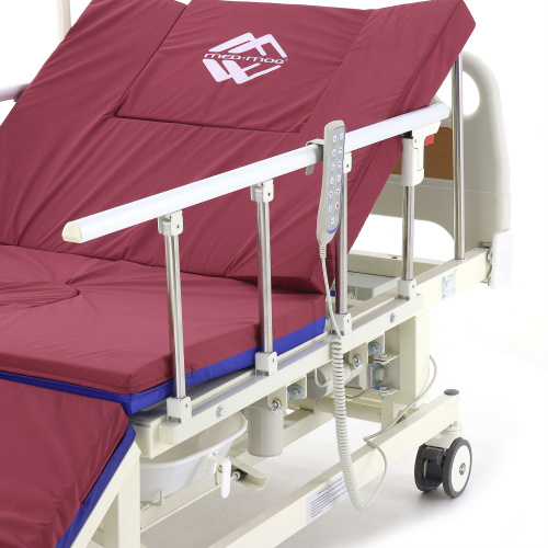 Кровать электрическая Med-Mos DB-11А (МЕ-5218Н-12) с боковым переворачиванием, туалетным устройством и функцией «кардиокресло» и регулировкой высоты фото 6