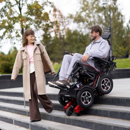 Кресло-коляска вездеход ступенькоход Caterwil GTS 4WD фото 3