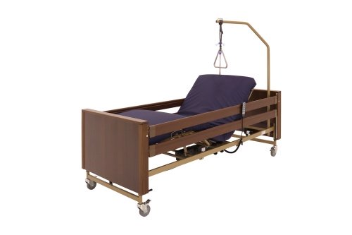 Med-Mos YG-1 Кровать электрическая 5 функций  (бежевый/коричневый) фото 4