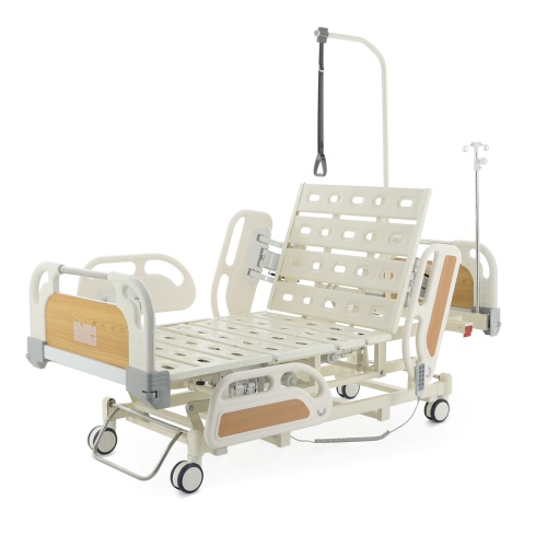 Кровать реанимационная электрическая Med-Mos DB-3 (6 функций) (МE-4039Н-01) с выдвижным ложементом и растоматом CPR+аккумулятор