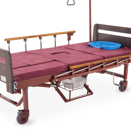 Кровать механическая Med-Mos YG-5 (ММ-5124Д-01) с боковым переворачиванием, туалетным устройством и функцией «кардиокресло» фото 6