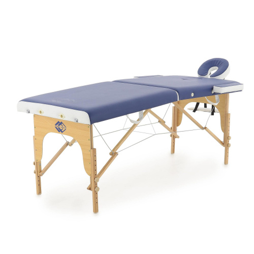Массажный стол складной деревянный Med-Mos JF-AY01 2-х секционный (светлая рама) фото 9