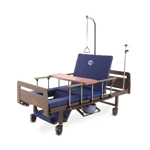 Кровать механическая Med-Mos YG-6 (ММ-2624Н-06/2124Н-04) ЛДСП с туалетным устройством и судном с крышкой, функцией «кардиокресло», в комплекте с матрасом фото 16