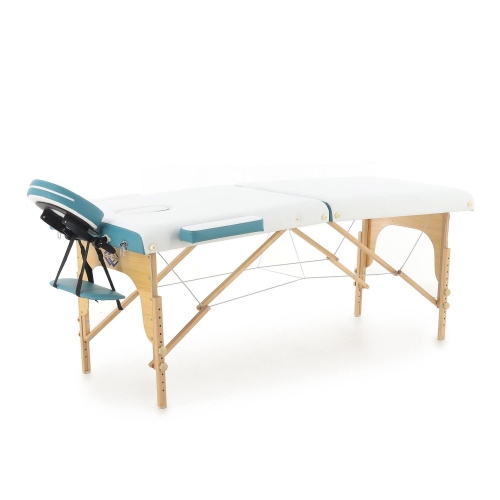 Массажный стол складной деревянный Med-Mos JF-AY01 2-х секционный (светлая рама) фото 8