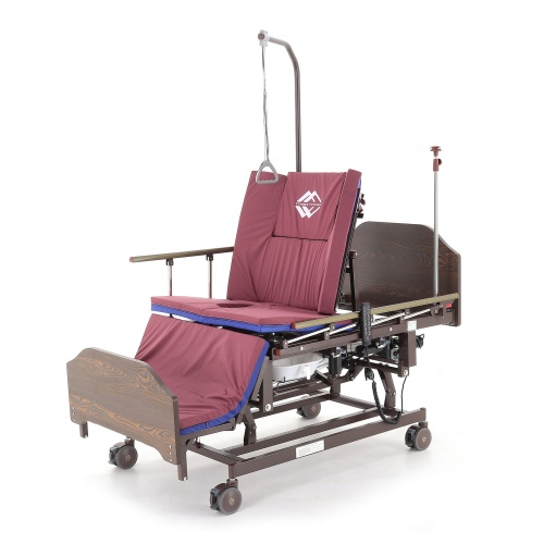 Кровать электрическая Med-Mos DB-11А (МЕ-5228Н-12) ЛДСП Венге с боковым переворачиванием, туалетным устройством и функцией «кардиокресло» фото 4