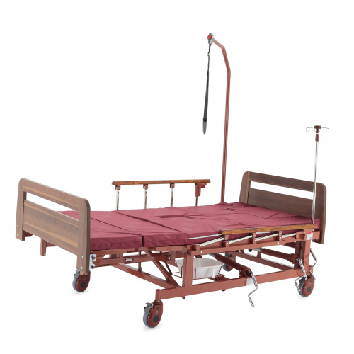 Кровать механическая Med-Mos Е-45А (ММ-5128Н-01/5124Д-01) с боковым переворачиванием, туалетным устройством и функцией «кардиокресло» фото 4